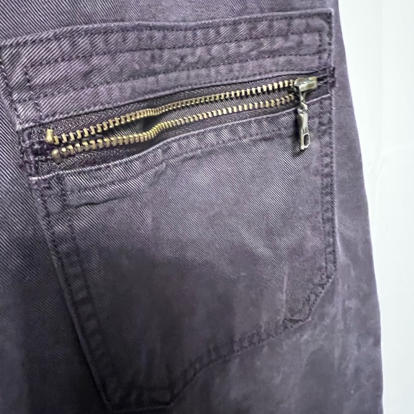 Vintage AMI Purple Overall Dress With Metall Accents And One Pocket Midi Medium - Picture 3 of 12